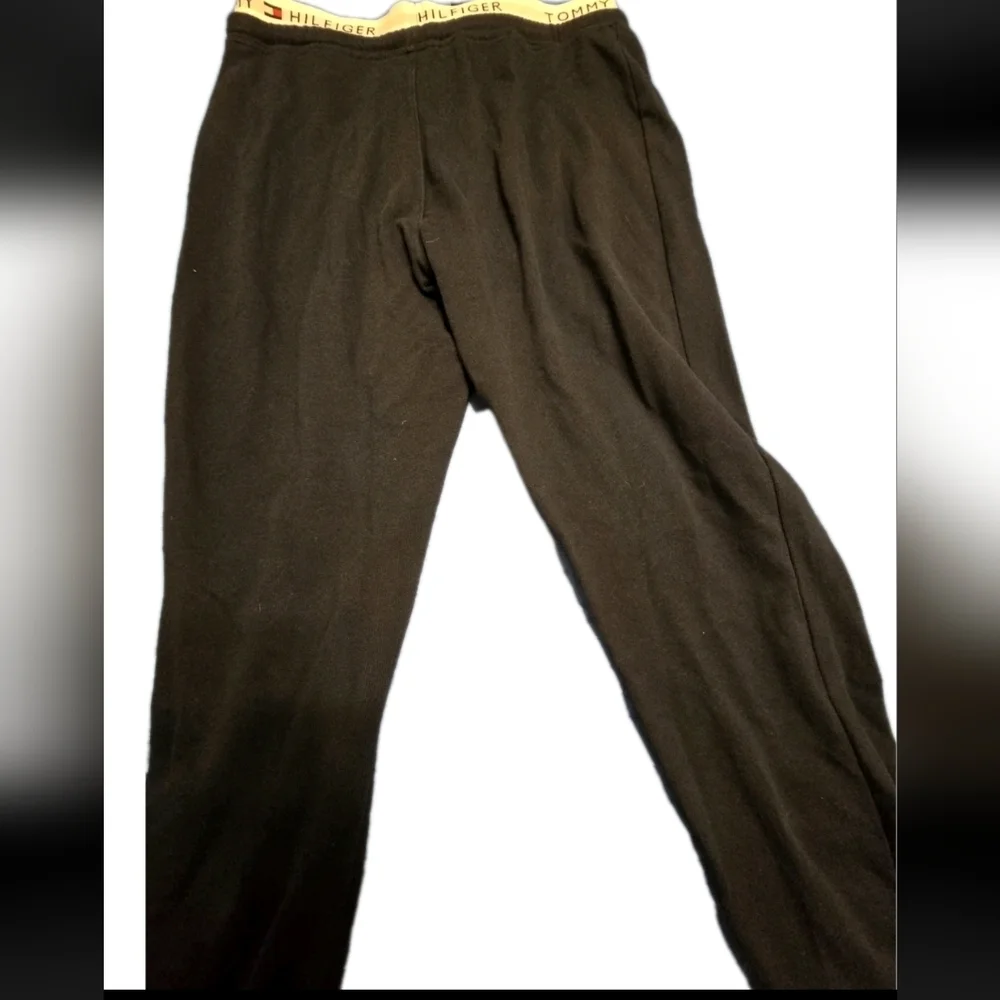 Tommy Hilfiger Sweatpants Mens Small Black Jogger Lounge Drawstring